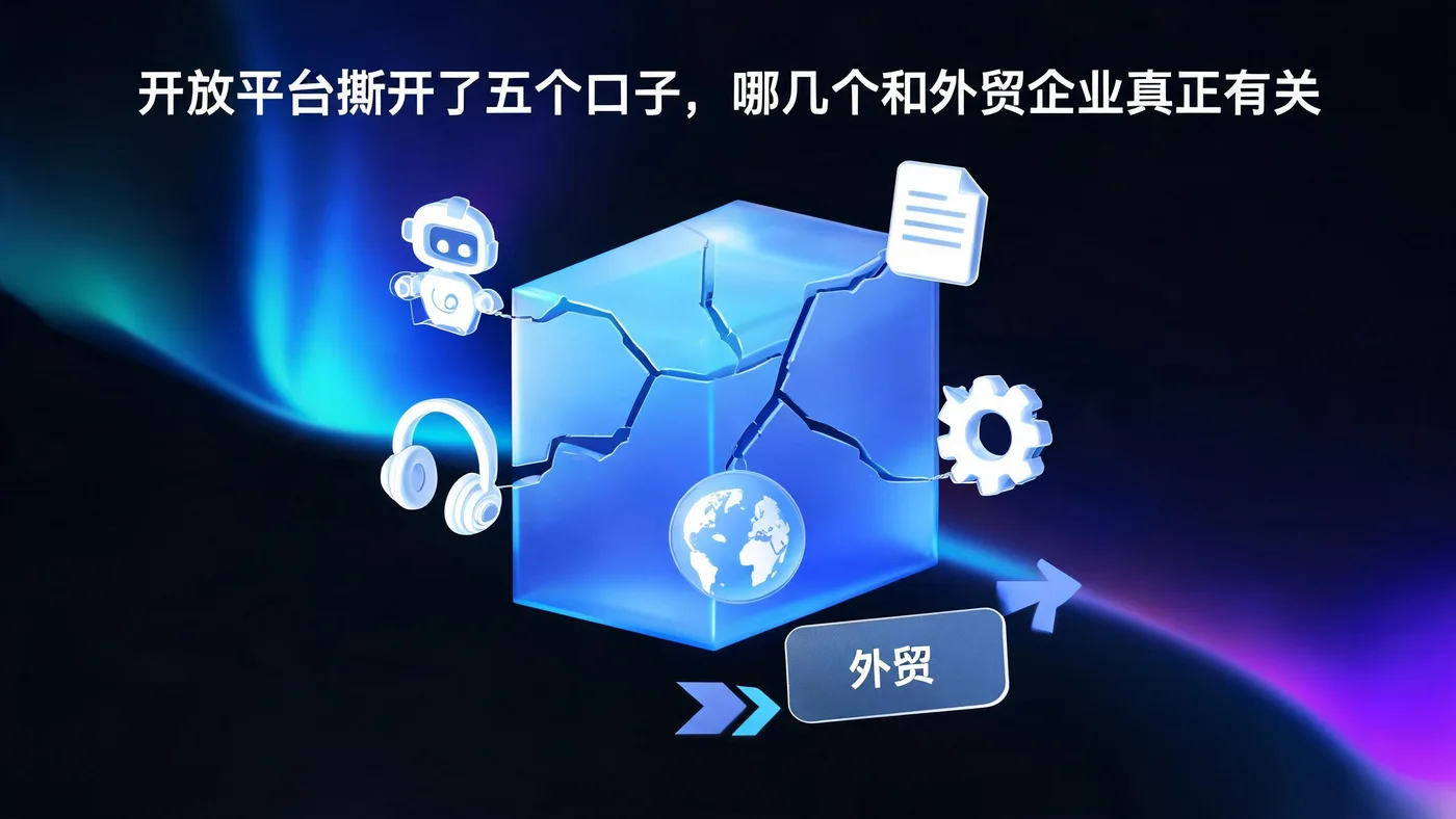 开放平台撕开了五个口子，哪几个和外贸企业真正有关