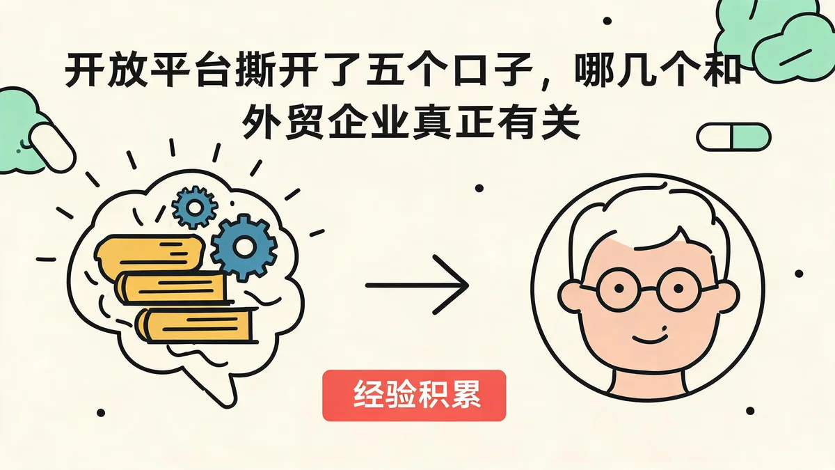 开放平台撕开了五个口子，哪几个和外贸企业真正有关——专家角色价值取决于背后经验积累